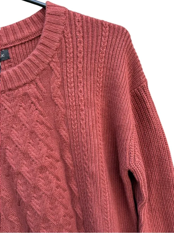 NWT Banana Republic Mixed Cable Knit Wool Blend Sweater Rust Size Small - Image 7