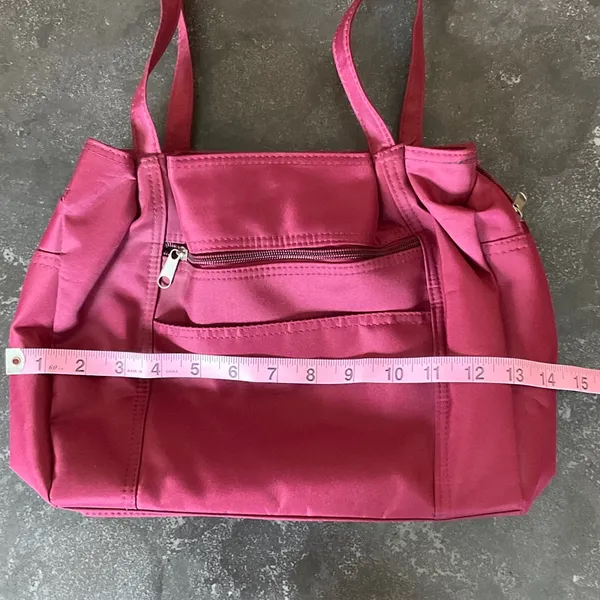 Women's Burgundy Shoulder Tote Bag Pink - Image 2