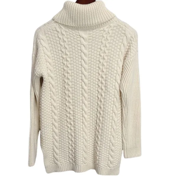 Forever21 Ivory Knit Turtleneck Sweater Size Small Pullover Preppy‎ - Image 2
