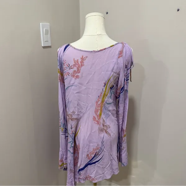 FREE PEOPLE Clear Skies Cold Shoulder Lilac Mini Dress‎ Small - Image 4