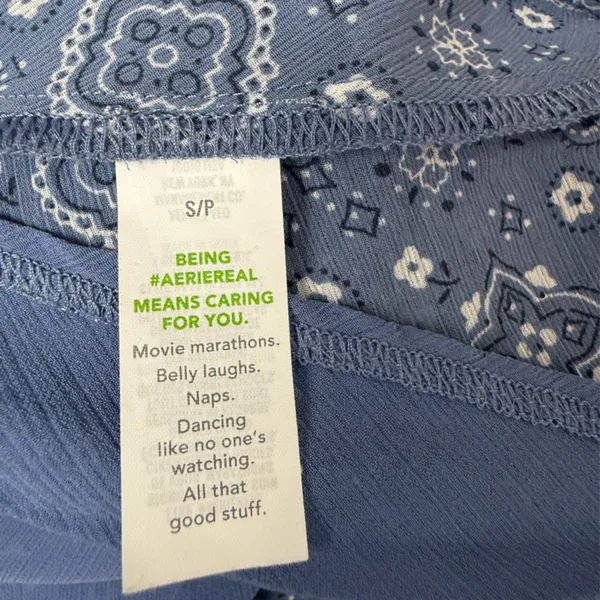 Aerie Navy Paisley Mini Skirt‎ - Image 5