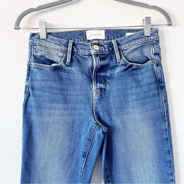 Frame Le High Straight High Rise Jeans in Hagen - Image 3