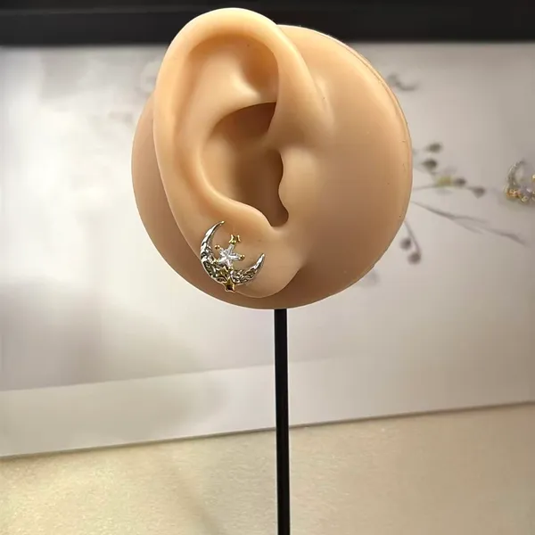 Stat and Moon Stud Earrings for Men Women Streetwear Punk Hip Hop Unisex Style - Image 7