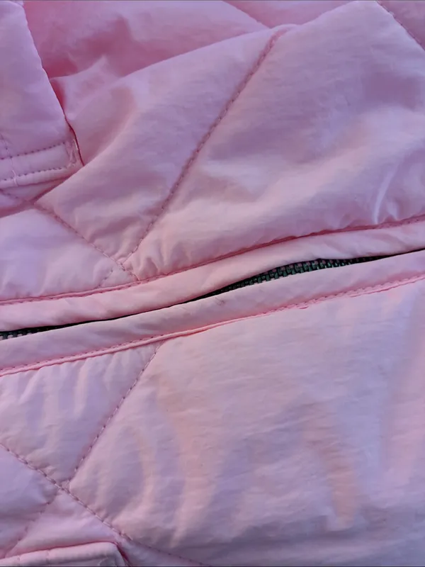 All in Motion Pink Quilted Puffer Jacket Full Zip Oversized L - Image 6