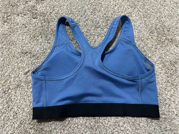 Nike Blue Racerback Bikini Top with Black Band - Image 5