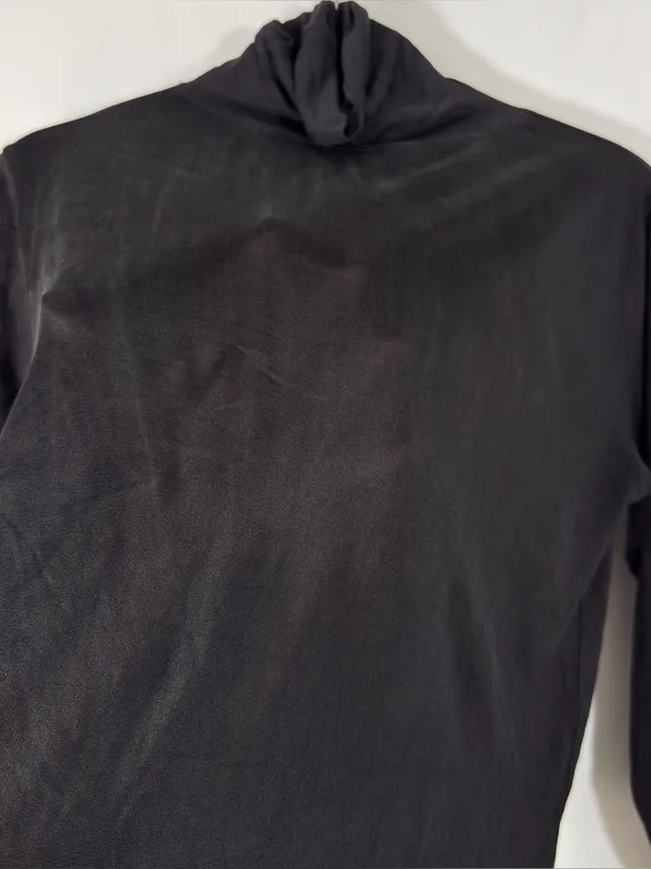 WinterSilks 100% Silk Layering Set Black Turtleneck, Long Sleeve Top Lightweight - Image 6