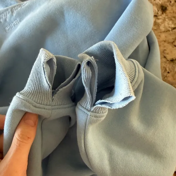 Kittenish In My Happy Girl Era Crewneck Sweatshirt Blue Medium - Image 6
