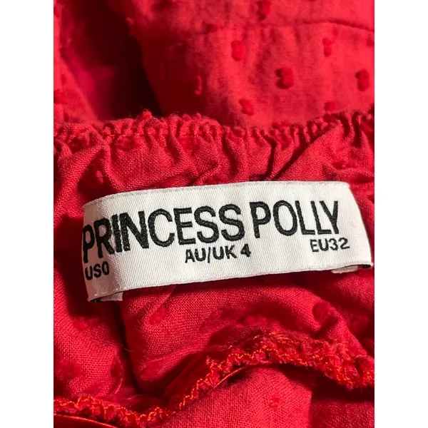 Princess Polly Prevost Ruched Clip Dot V Neck Sleeveless Crop Cami Tank Top Sz 0 - Image 5