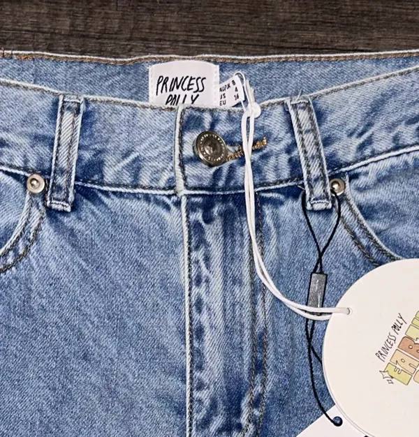 Princess Polly Ripped Denim Jeans High-Waisted - Image 3
