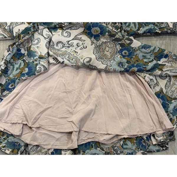 Free People Paisley Floral Mini Dress Small Boho Balloon Sleeve Fall Cottagecore - Image 10