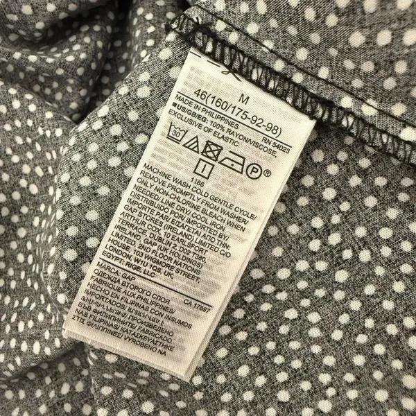 GAO Retro Black White Polka Dot Mini Fit Flare Dress Size M Pinup Rockabilly - Image 7