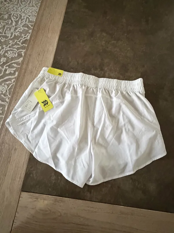 Women's Woven Mid-Rise Run Shorts 3" - All In Motion™ White - Image 4