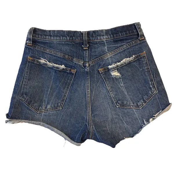 Abercrombie & Fitch The Mom Short‎ High Rise Distressed Button Front Size 27 - Image 5
