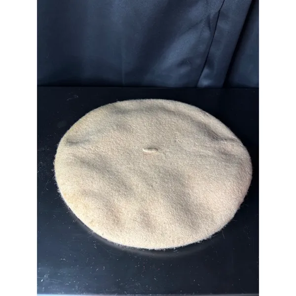 Vintage Tan Wool Blend Beret Hat Camel French Style RN 87429 - Image 6