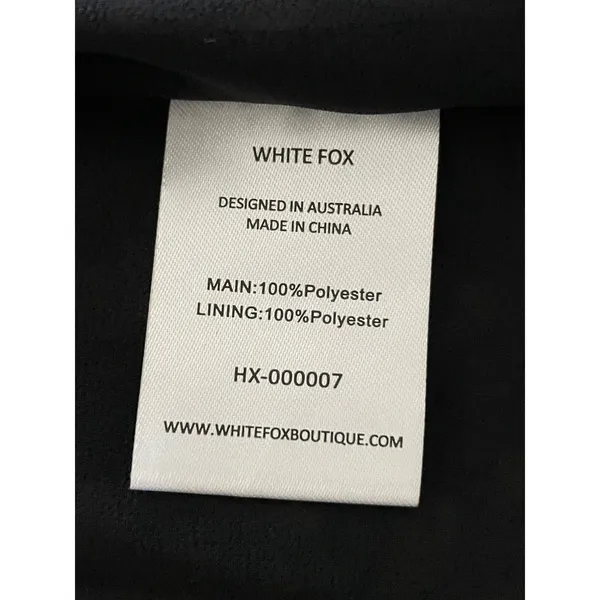 White Fox Black Floral Slip Dress Open Back Tie Maxi Small - Image 12