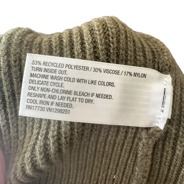 A New Day x Target - NWY Olive Green Ribbed Mock Neck Sweater Vest Sz M - Image 7