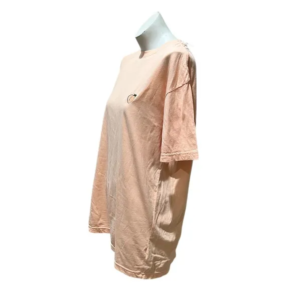 Unif Cookie Collective Unisex Orange Graphic T-Shirt Peach Emoji Short Sleeve Size L - Image 4