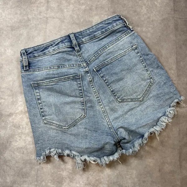We The Free - Free People Distressed Denim Shorts Women‎ 26 Button Fly - Image 2