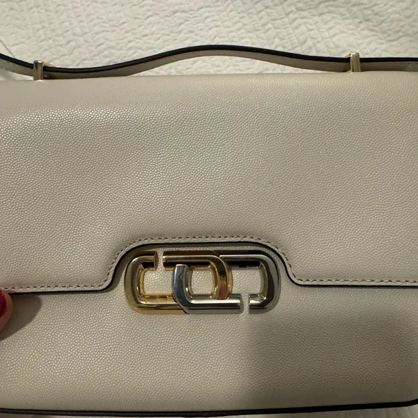 Marc Jacobs Ivory Crossbody Bag with Gold Accent - Image 7