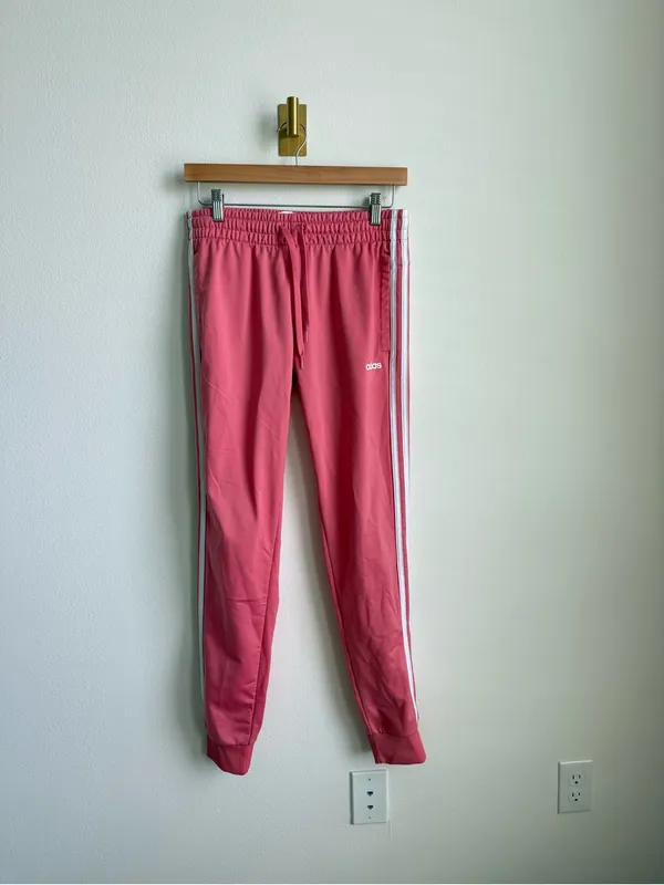 Adidas Women’s Primegreen Pink 3 Stripe Track Pants Joggers Small - Image 7