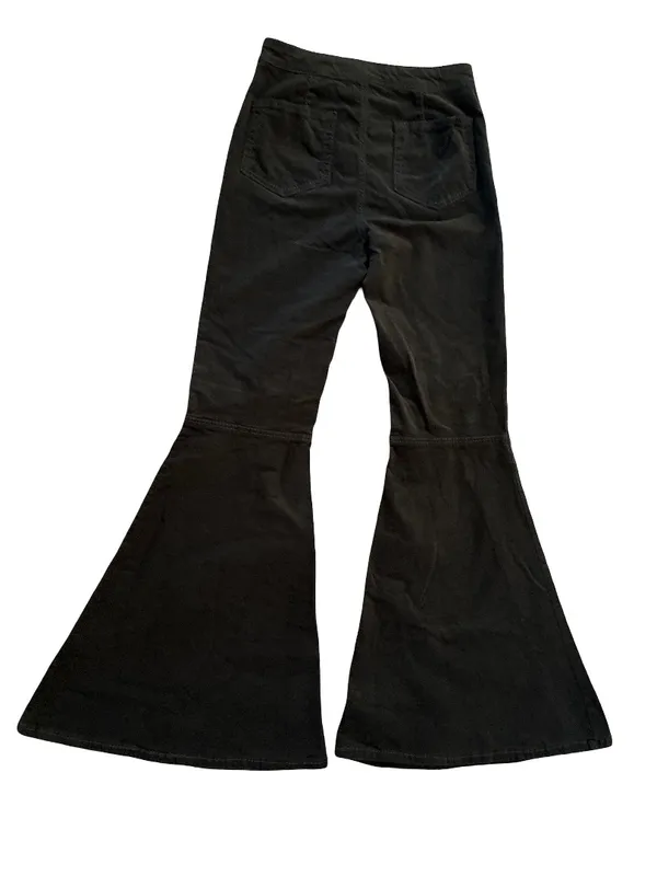 Women’s Grayish-Green Flared Jeans - Image 3