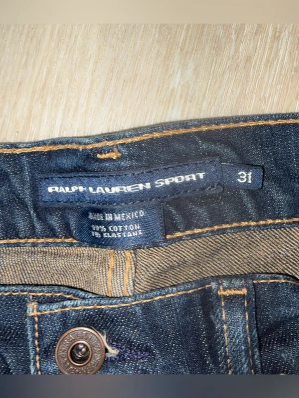Polo Ralph Lauren Y2k Straight Leg Jeans 90's Urban Streetwear Waist 31in Mom - Image 6