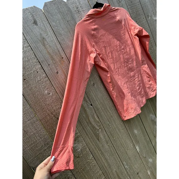 Lucy Sweatshirt Medium Pink 1/2 Zip Thumbholes Running‎ Long Sleeve Shirt - Image 8
