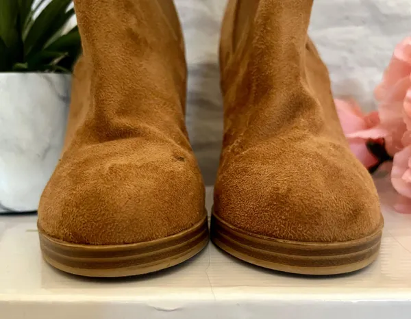 SheIn Camel Faux Suede Booties - Image 4