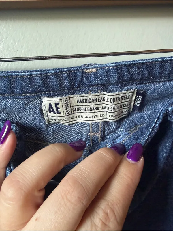 Vintage American Eagle Y2K Flare Jeans Women’s 8 Dark Wash - Image 2