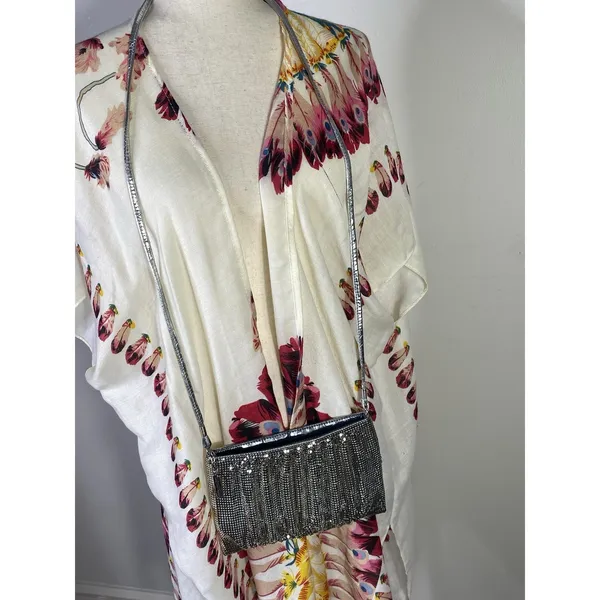 Whiting and Davis Mesh Bag. Silver Mesh Purse Vintage Gorgeous Crossbody - Image 3