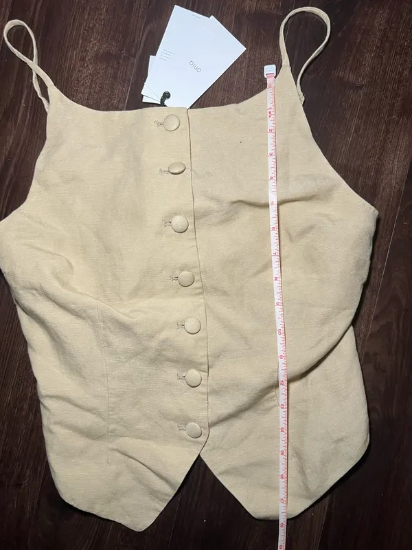 NWT Onia Air Linen High Neck Top Size 10 - Image 5