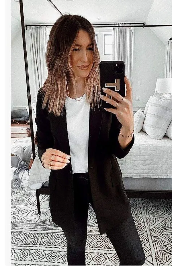 New The Drop Blake Long Blazer XS Black - Image 4