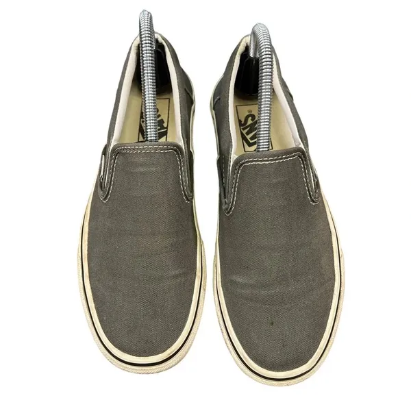 VANS Classic Slip-On Charcoal Gray Unisex Canvas Sneakers Men's 6.5/Women's 8.0‎ - Image 4