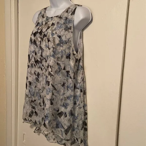 Vince Camuto Layered Mosaic Print Tunic Tank - Image 2