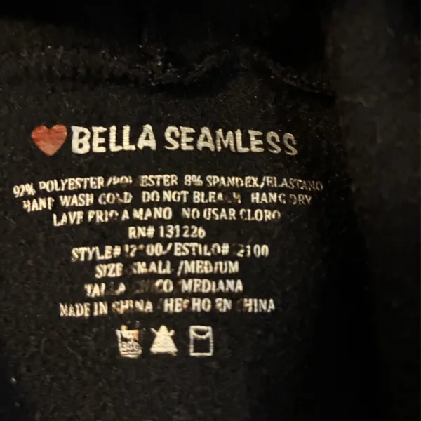 Women’s Bella Seamless Brand Black Hoodie Size Small/ Medium - Image 3