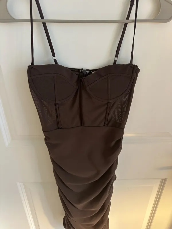 Brown Bodycon Dress Size XS - Image 5