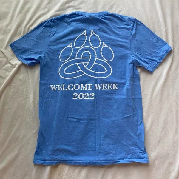 University of Notre Dame blue and white Ryan Hall shirt - Image 5