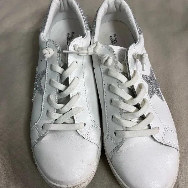 Vintage Havana “Betsy White Diamonds” Rhinestone Star Sneakers Size 8 - Image 4