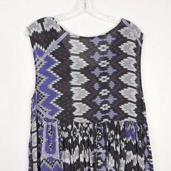 Free People Size Small Dress Take Me To Thailand Dress Purple Mini Boho 514‎ - Image 9