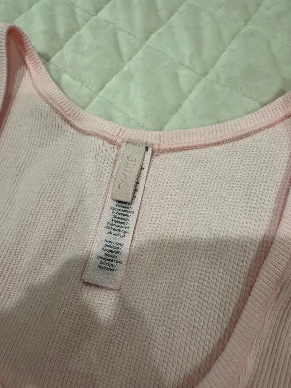 Crop Stretch Cotton Rib Tank SKIMS - sugar pink - Image 2