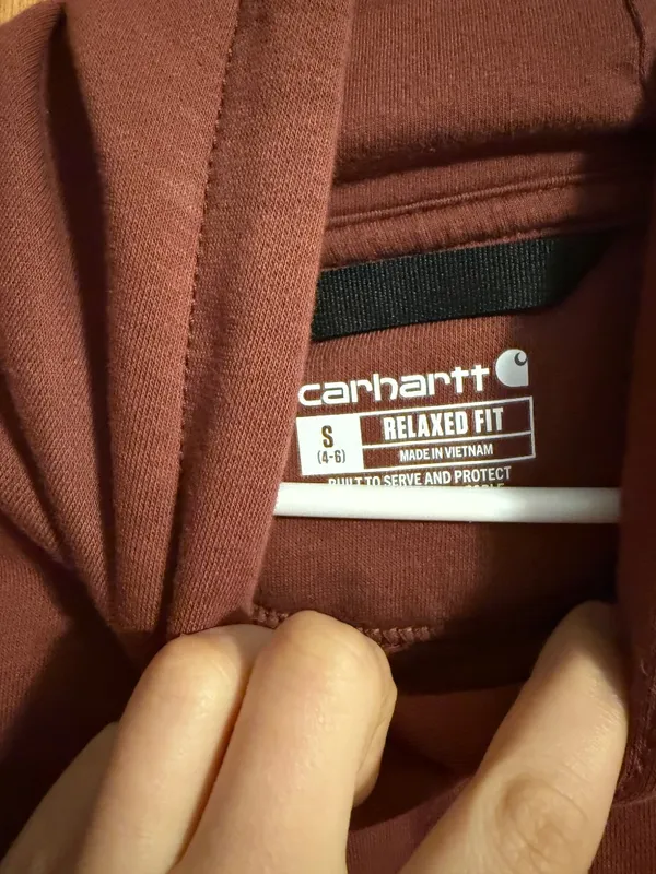 Carhartt Burgundy Hoodie - Image 5