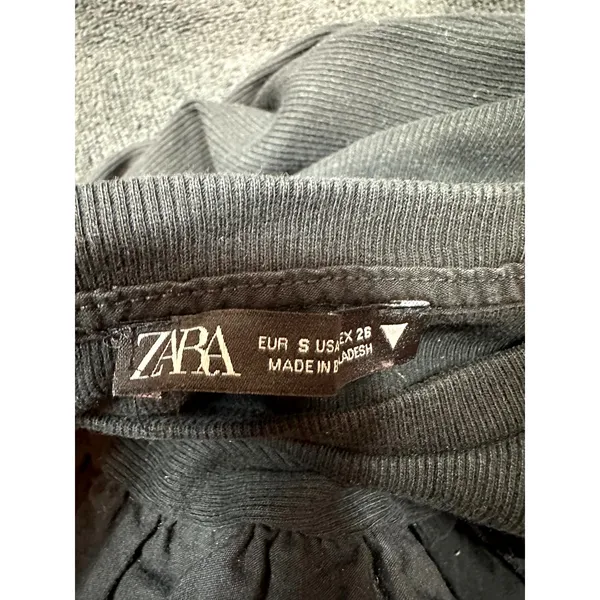 Zara Puff Sleeve Ribbed Bodysuit - Black - size S - Image 12