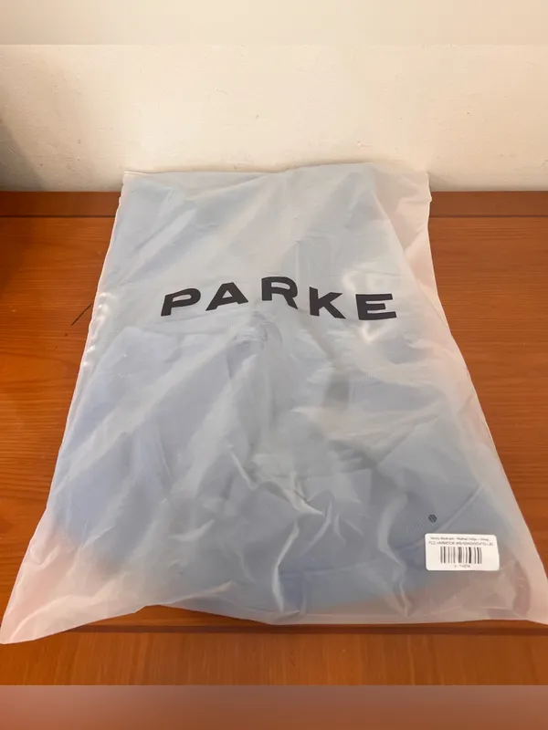 NEW Parke Vintage Denim Varsity Mockneck Sweatshirt Size L/XL - Image 5