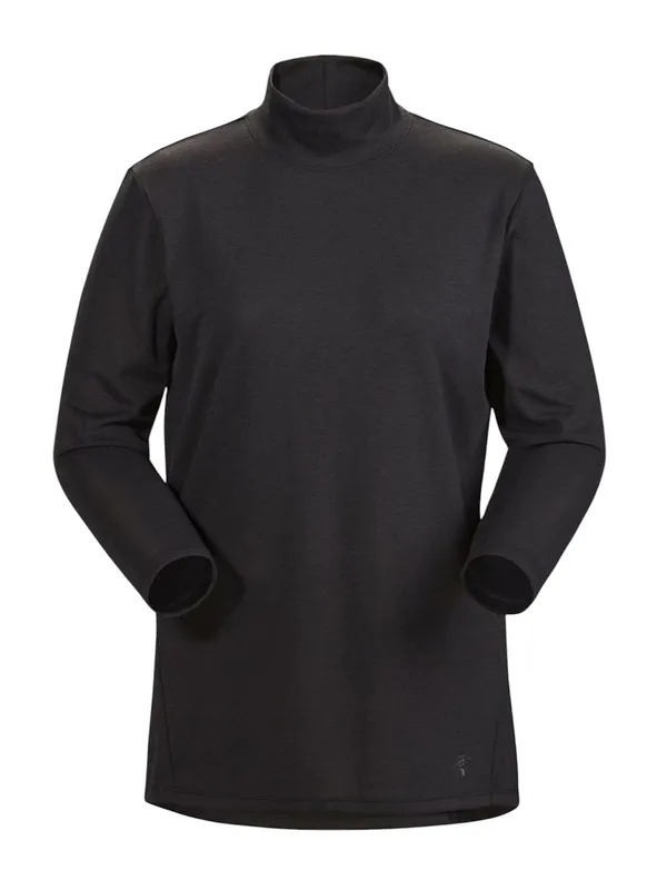 Arc'Teryx Black Heather Lumin Mock Neck Top Size Medium - Image 2