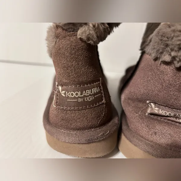 Koolaburra S/N 1114692 taupe leather winter boots women size 7 - Image 10