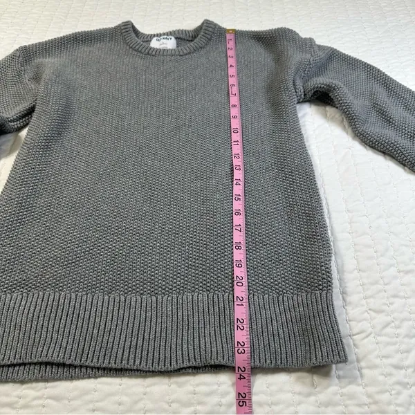 Old Navy Tunic Length Ballon Sleeves Heather Gray Knit Sweatshirt I. Size S - Image 4
