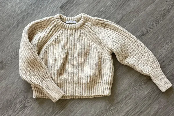 ZARA Beige Chunky Knit Sweater - Image 2