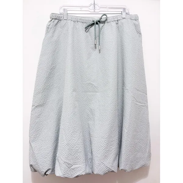 Hunter Gingham‎ Bubble Hem Midi Skirt in Surf Spray Large NWT - Image 5
