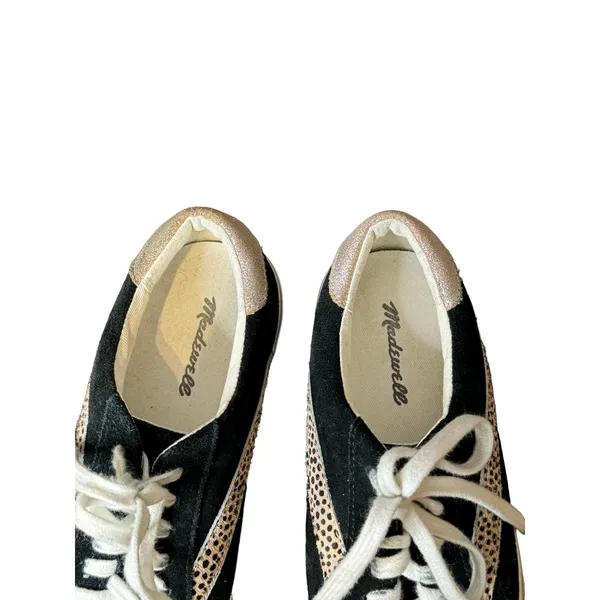 Madewell Women Shoes Sidewalk Low Top‎ Animal Print Leather Sneakers AA177 Sz.6 - Image 2