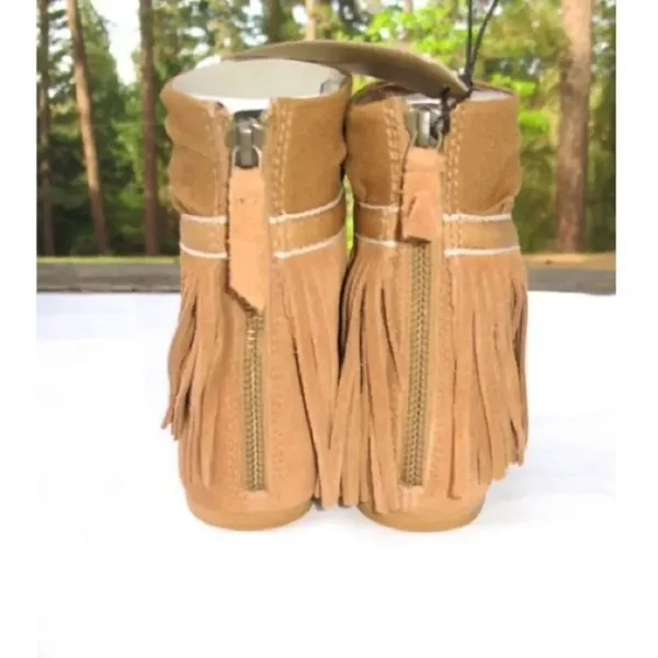 NWT Ugg Koolaburra Brown Fringe Boho Sandals - Image 5